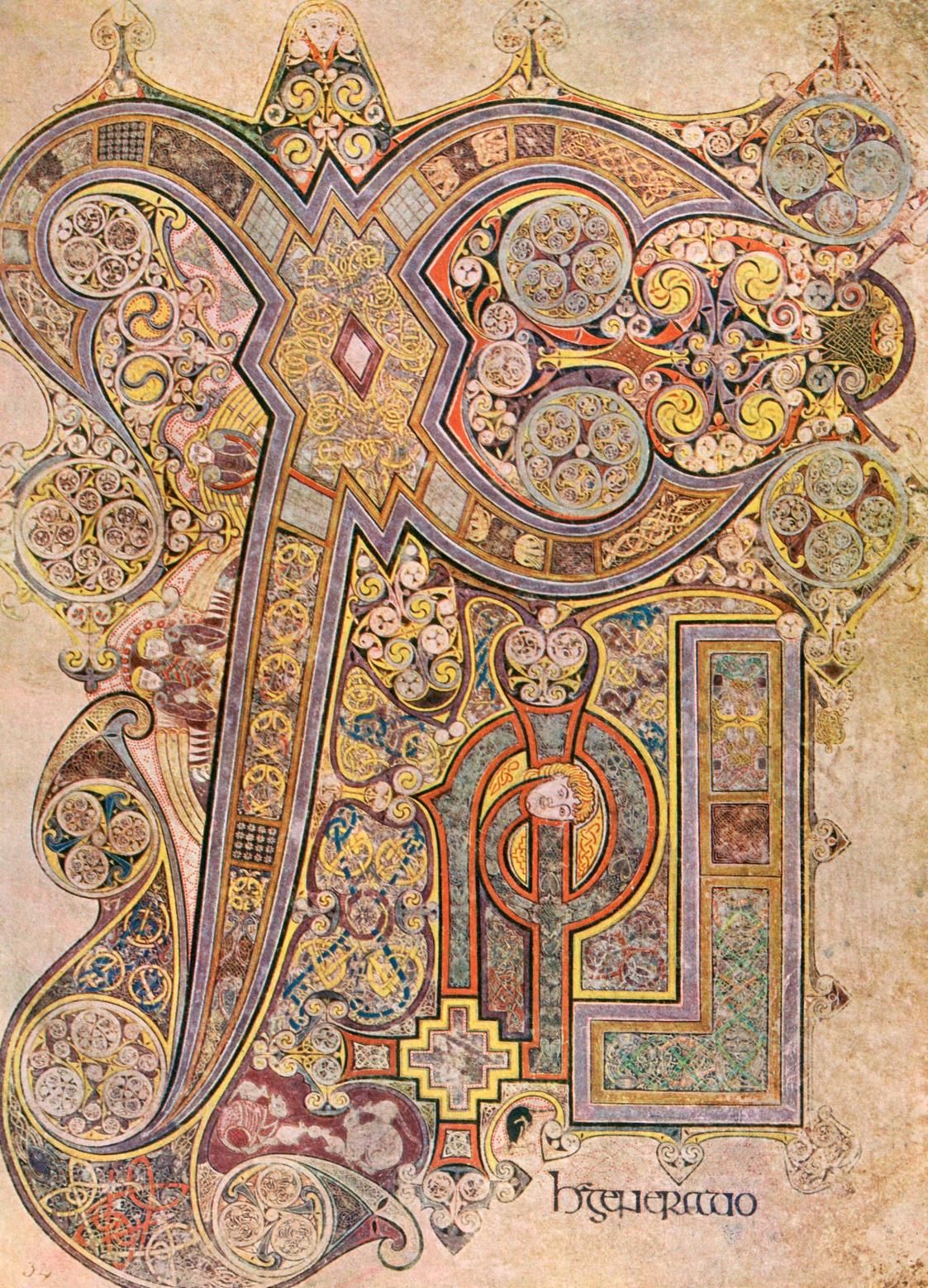 Book of Kells – Chi Rho Page by Unknown (Insular monks)