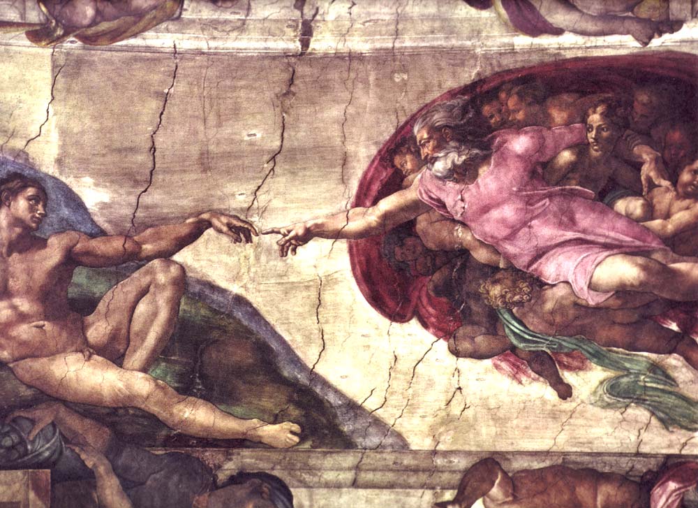 The Creation of Adam by Michelangelo
