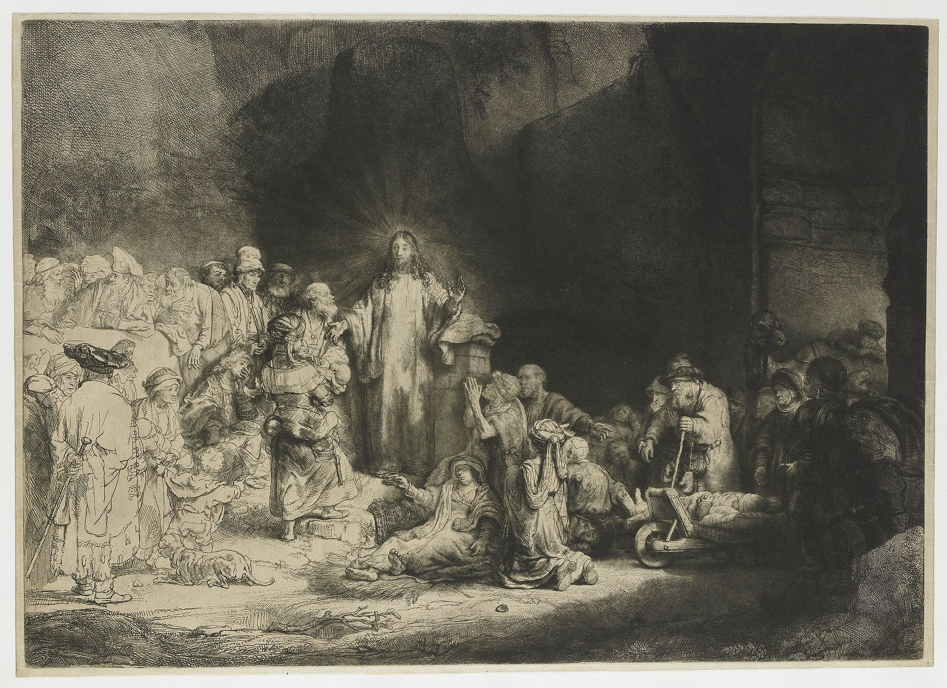 The Hundred Guilder Print by Rembrandt van Rijn