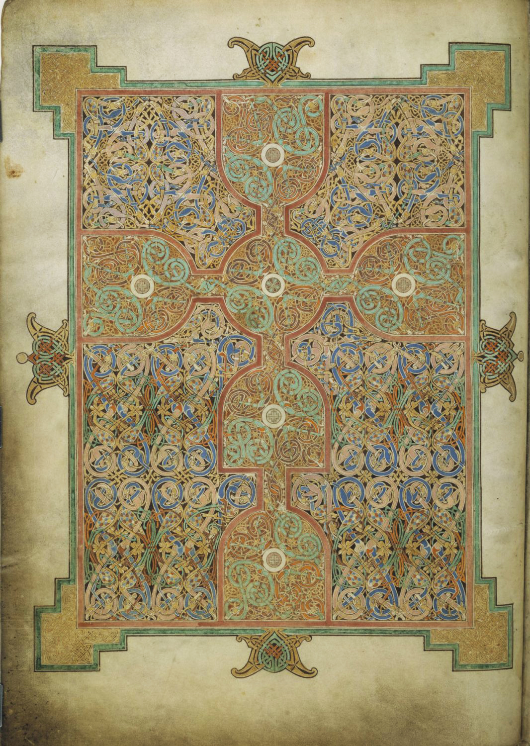 Lindisfarne Gospels – Carpet Page by Unknown (Insular monks)